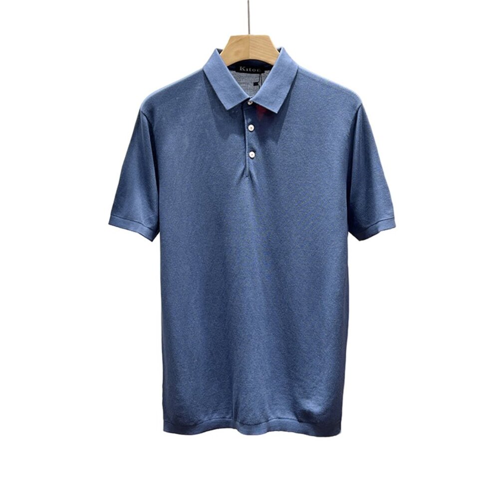 Kiton Blue Casual Polo Shirt
